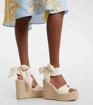 Versace 120 leather platform espadrille wedges | Thumbnail 6 Versace 120 leather platform espadrille wedges | Thumbnail 6