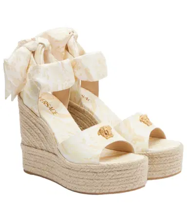 Versace 120 leather platform espadrille wedges | Thumbnail 1 Versace 120 leather platform espadrille wedges | Thumbnail 1
