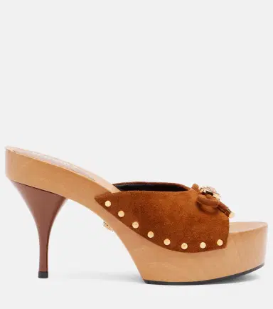 Versace Opera Medusa suede mules | Thumbnail 3 Versace Opera Medusa suede mules | Thumbnail 3