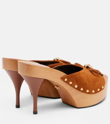 Versace Opera Medusa suede mules | Thumbnail 4 Versace Opera Medusa suede mules | Thumbnail 4