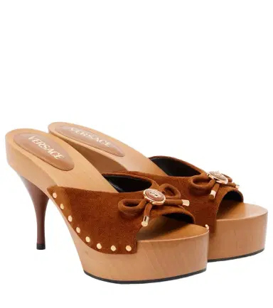 Versace Opera Medusa suede mules | Thumbnail 1 Versace Opera Medusa suede mules | Thumbnail 1