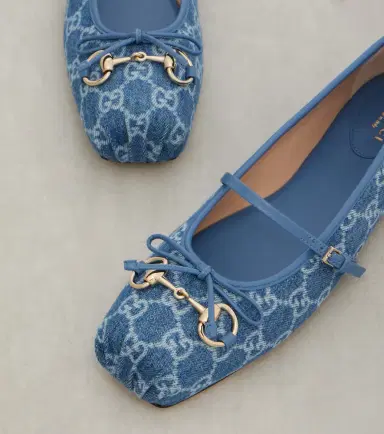 Gucci Horsebit GG denim ballet flats | Thumbnail 2 Gucci Horsebit GG denim ballet flats | Thumbnail 2