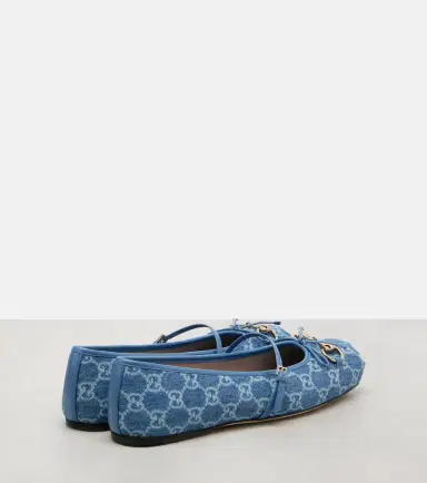 Gucci Horsebit GG denim ballet flats | Thumbnail 6 Gucci Horsebit GG denim ballet flats | Thumbnail 6