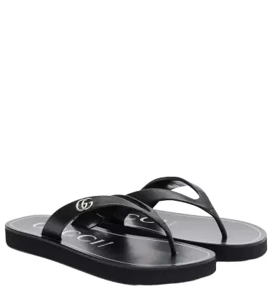 Gucci Double G leather thong sandals | Thumbnail 1 Gucci Double G leather thong sandals | Thumbnail 1