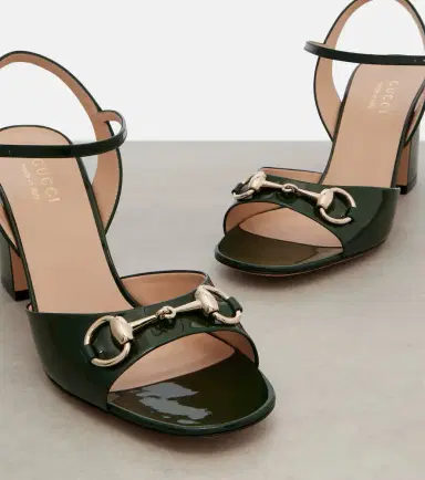 Gucci Lady Horsebit 75 patent leather sandals | Thumbnail 4 Gucci Lady Horsebit 75 patent leather sandals | Thumbnail 4