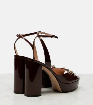 Gucci Lady Horsebit 85 patent leather sandals | Thumbnail 3 Gucci Lady Horsebit 85 patent leather sandals | Thumbnail 3