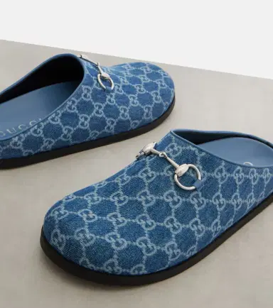 Gucci Horsebit GG denim mules | Thumbnail 3 Gucci Horsebit GG denim mules | Thumbnail 3