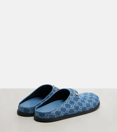 Gucci Horsebit GG denim mules | Thumbnail 4 Gucci Horsebit GG denim mules | Thumbnail 4