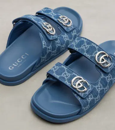 Gucci GG denim sandals | Thumbnail 2 Gucci GG denim sandals | Thumbnail 2