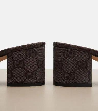 Gucci Horsebit GG Canvas mules | Thumbnail 4 Gucci Horsebit GG Canvas mules | Thumbnail 4