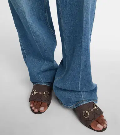 Gucci Horsebit GG Canvas mules | Thumbnail 5 Gucci Horsebit GG Canvas mules | Thumbnail 5