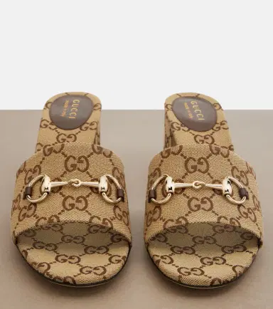 Gucci Horsebit GG Canvas mules | Thumbnail 2 Gucci Horsebit GG Canvas mules | Thumbnail 2