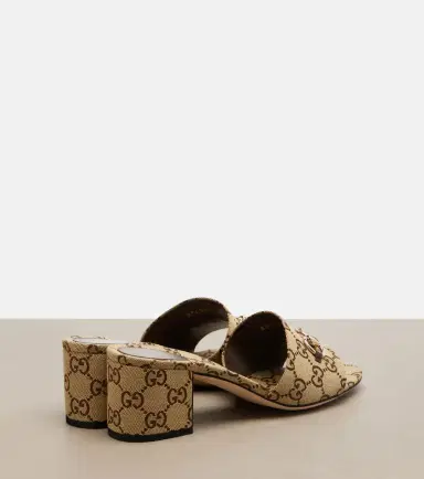 Gucci Horsebit GG Canvas mules | Thumbnail 3 Gucci Horsebit GG Canvas mules | Thumbnail 3