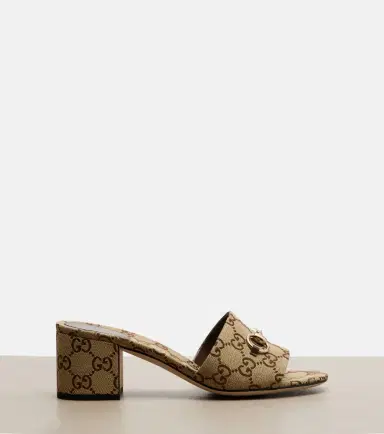 Gucci Horsebit GG Canvas mules | Thumbnail 4 Gucci Horsebit GG Canvas mules | Thumbnail 4