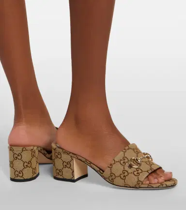 Gucci Horsebit GG Canvas mules | Thumbnail 6 Gucci Horsebit GG Canvas mules | Thumbnail 6