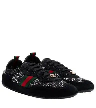 Gucci Shift suede-trimmed sneakers | Thumbnail 1 Gucci Shift suede-trimmed sneakers | Thumbnail 1