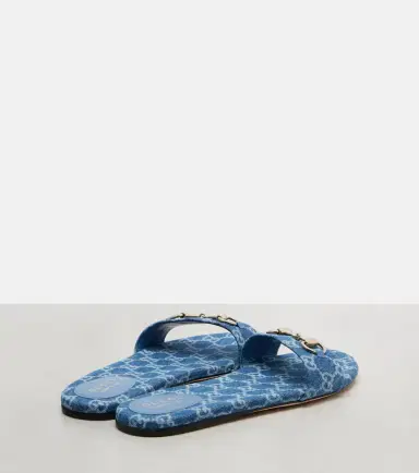 Gucci Horsebit GG denim slides | Thumbnail 2 Gucci Horsebit GG denim slides | Thumbnail 2