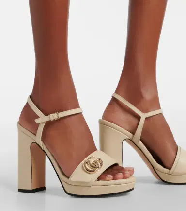 Gucci New Marmont GG leather sandals | Thumbnail 5 Gucci New Marmont GG leather sandals | Thumbnail 5