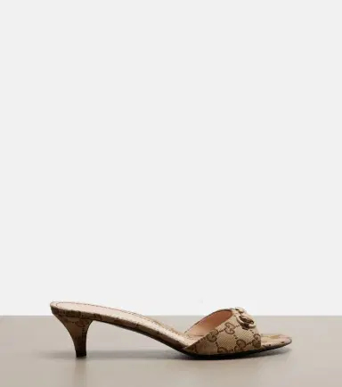 Gucci Horsebit GG Canvas mules | Thumbnail 3 Gucci Horsebit GG Canvas mules | Thumbnail 3