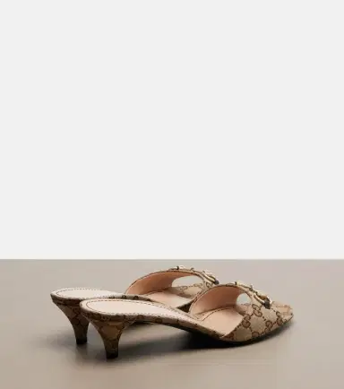 Gucci Horsebit GG Canvas mules | Thumbnail 4 Gucci Horsebit GG Canvas mules | Thumbnail 4
