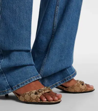 Gucci Horsebit GG Canvas mules | Thumbnail 5 Gucci Horsebit GG Canvas mules | Thumbnail 5