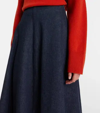 Altuzarra Varda denim midi skirt | Thumbnail 4 Altuzarra Varda denim midi skirt | Thumbnail 4