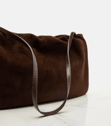 The Row Bourse Medium suede shoulder bag | Thumbnail 2 The Row Bourse Medium suede shoulder bag | Thumbnail 2