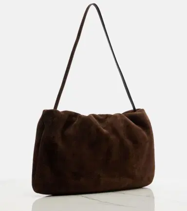 The Row Bourse Medium suede shoulder bag | Thumbnail 3 The Row Bourse Medium suede shoulder bag | Thumbnail 3