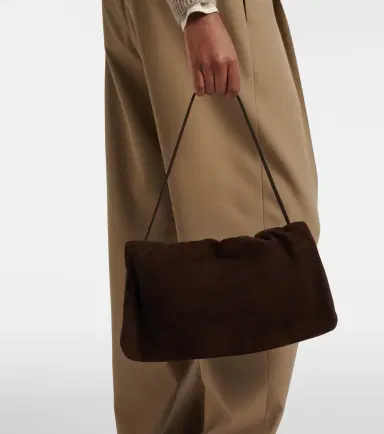 The Row Bourse Medium suede shoulder bag | Thumbnail 6 The Row Bourse Medium suede shoulder bag | Thumbnail 6