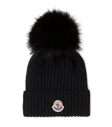 Moncler Enfant Logo ribbed-knit wool beanie | Thumbnail 1 Moncler Enfant Logo ribbed-knit wool beanie | Thumbnail 1