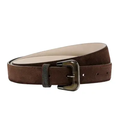 Brunello Cucinelli Monili suede belt | Thumbnail 1 Brunello Cucinelli Monili suede belt | Thumbnail 1