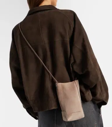 Brunello Cucinelli Monili suede shoulder bag | Thumbnail 7 Brunello Cucinelli Monili suede shoulder bag | Thumbnail 7