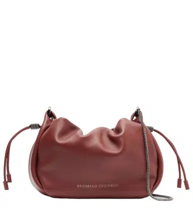 Brunello Cucinelli Mellow Mini leather crossbody bag | Thumbnail 1 Brunello Cucinelli Mellow Mini leather crossbody bag | Thumbnail 1