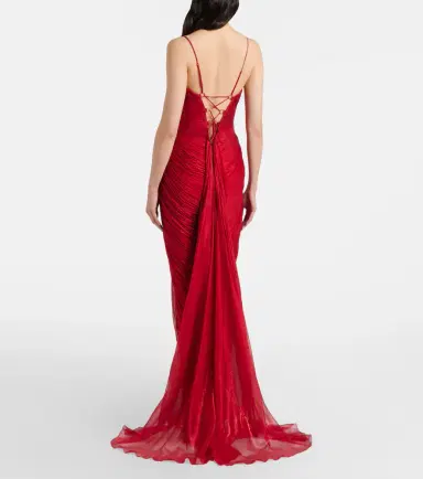Maria Lucia Hohan Cecilia draped silk gown | Thumbnail 5 Maria Lucia Hohan Cecilia draped silk gown | Thumbnail 5