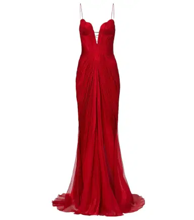 Maria Lucia Hohan Cecilia draped silk gown | Thumbnail 1 Maria Lucia Hohan Cecilia draped silk gown | Thumbnail 1