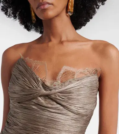 Maria Lucia Hohan Jolie lace-trimmed silk bustier dress | Thumbnail 4 Maria Lucia Hohan Jolie lace-trimmed silk bustier dress | Thumbnail 4
