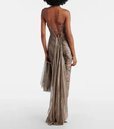 Maria Lucia Hohan Jolie lace-trimmed silk bustier dress | Thumbnail 5 Maria Lucia Hohan Jolie lace-trimmed silk bustier dress | Thumbnail 5