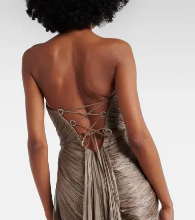 Maria Lucia Hohan Jolie lace-trimmed silk bustier dress | Thumbnail 6 Maria Lucia Hohan Jolie lace-trimmed silk bustier dress | Thumbnail 6