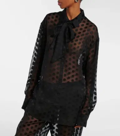 The Frankie Shop Peri polka-dot sheer shirt | Thumbnail 5 The Frankie Shop Peri polka-dot sheer shirt | Thumbnail 5