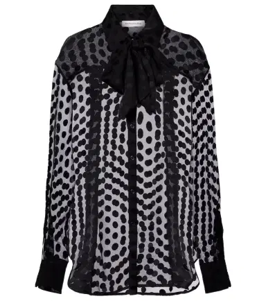 The Frankie Shop Peri polka-dot sheer shirt | Thumbnail 1 The Frankie Shop Peri polka-dot sheer shirt | Thumbnail 1