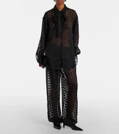 The Frankie Shop Orissa polka-dot sheer wide-leg pants | Thumbnail 4 The Frankie Shop Orissa polka-dot sheer wide-leg pants | Thumbnail 4