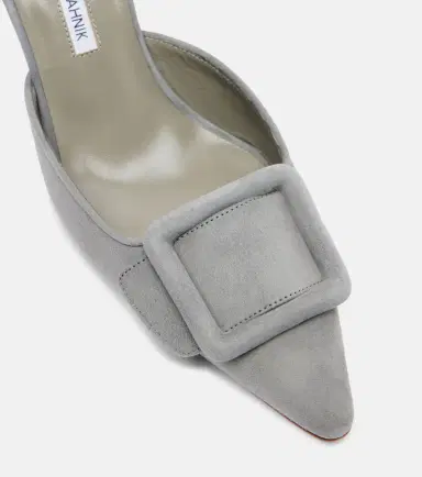 Manolo Blahnik Maysale 70 suede mules | Thumbnail 3 Manolo Blahnik Maysale 70 suede mules | Thumbnail 3