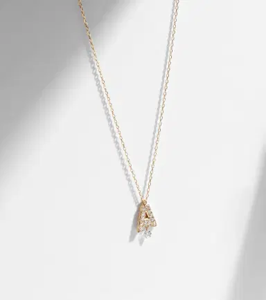 Persée Persée Alphabet A 18kt gold necklace with diamonds | Thumbnail 6 Persée Persée Alphabet A 18kt gold necklace with diamonds | Thumbnail 6