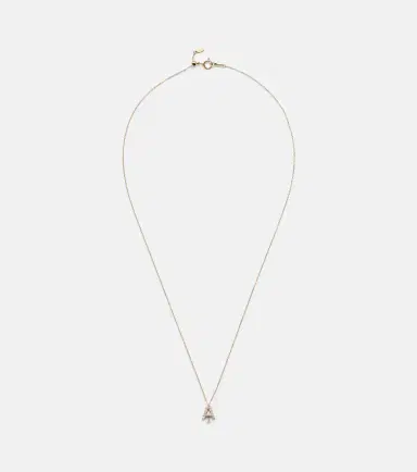 Persée Persée Alphabet A 18kt gold necklace with diamonds | Thumbnail 1 Persée Persée Alphabet A 18kt gold necklace with diamonds | Thumbnail 1