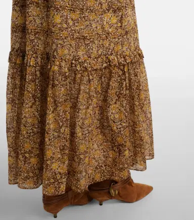 Marant Étoile Volumia floral cotton tiered maxi skirt | Thumbnail 2 Marant Étoile Volumia floral cotton tiered maxi skirt | Thumbnail 2