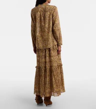Marant Étoile Volumia floral cotton tiered maxi skirt | Thumbnail 3 Marant Étoile Volumia floral cotton tiered maxi skirt | Thumbnail 3