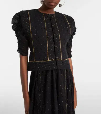 Marant Étoile Volana embellished cropped cotton vest | Thumbnail 5 Marant Étoile Volana embellished cropped cotton vest | Thumbnail 5