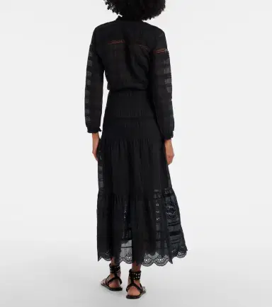 Marant Étoile Daniva lace-trimmed cotton midi dress | Thumbnail 4 Marant Étoile Daniva lace-trimmed cotton midi dress | Thumbnail 4
