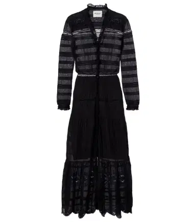 Marant Étoile Daniva lace-trimmed cotton midi dress | Thumbnail 1 Marant Étoile Daniva lace-trimmed cotton midi dress | Thumbnail 1