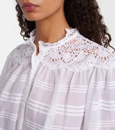Marant Étoile Polly lace and cotton blouse | Thumbnail 6 Marant Étoile Polly lace and cotton blouse | Thumbnail 6